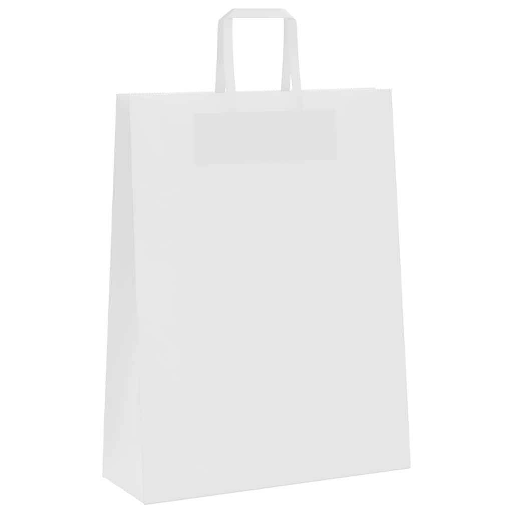 Paper Bags 250 pcs with Handles White 32x12x42 cm