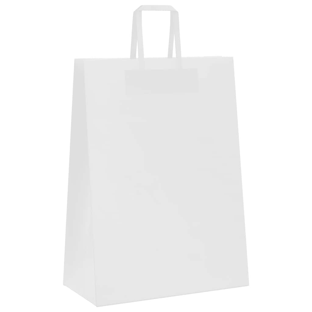 Paper Bags 250 pcs with Handles White 32x17x44 cm