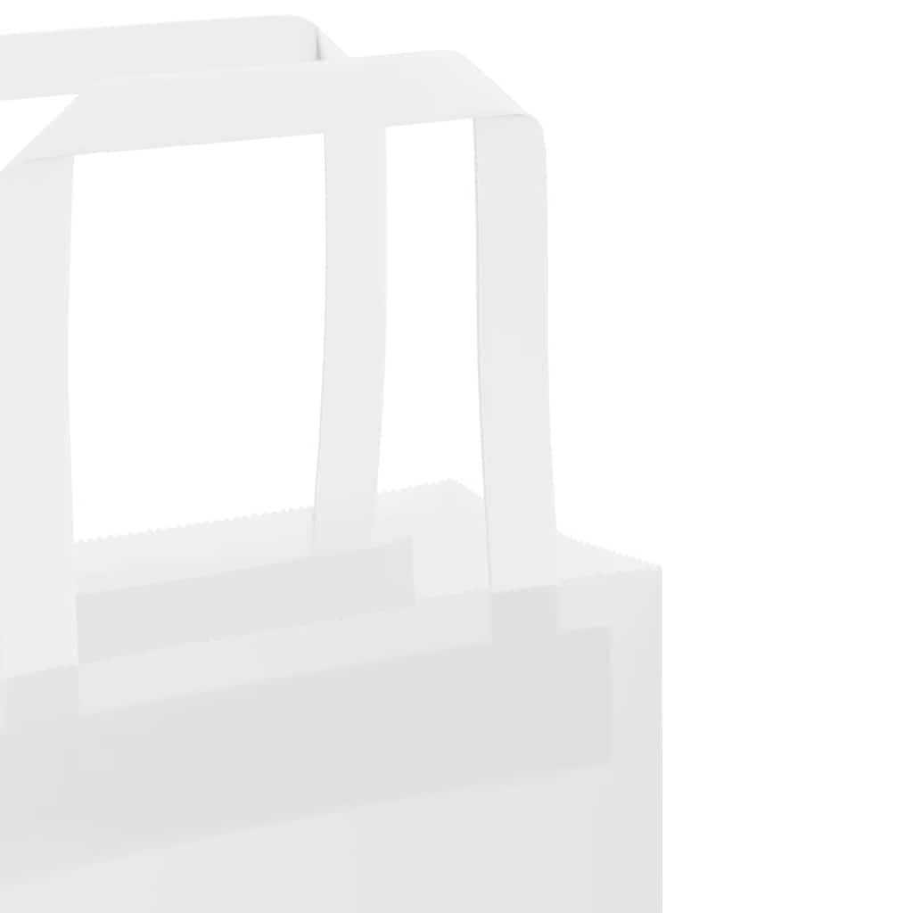 Paper Bags 250 pcs with Handles White 45x17x48 cm