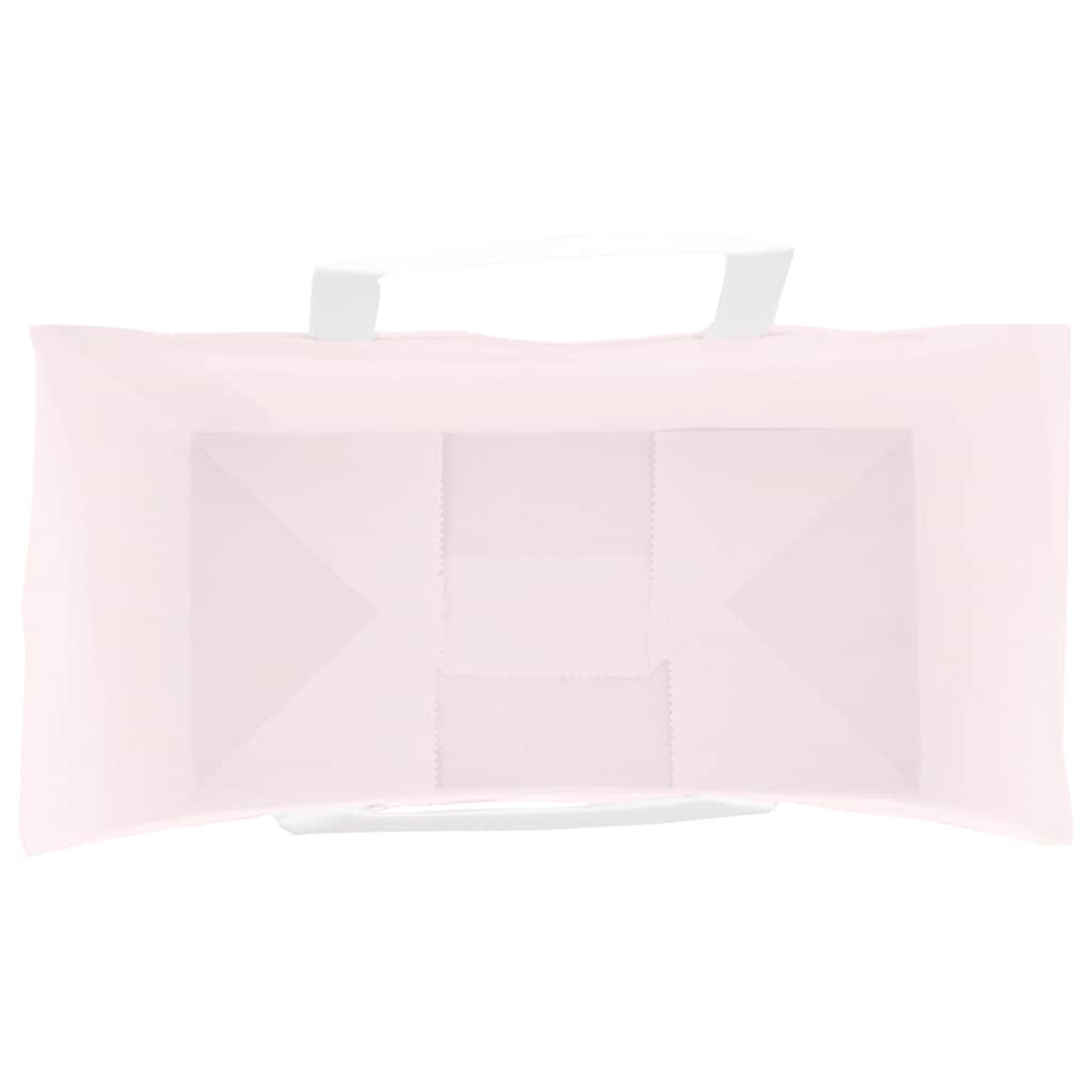 Paper Bags 250 pcs with Handles Pink 21x11x31 cm