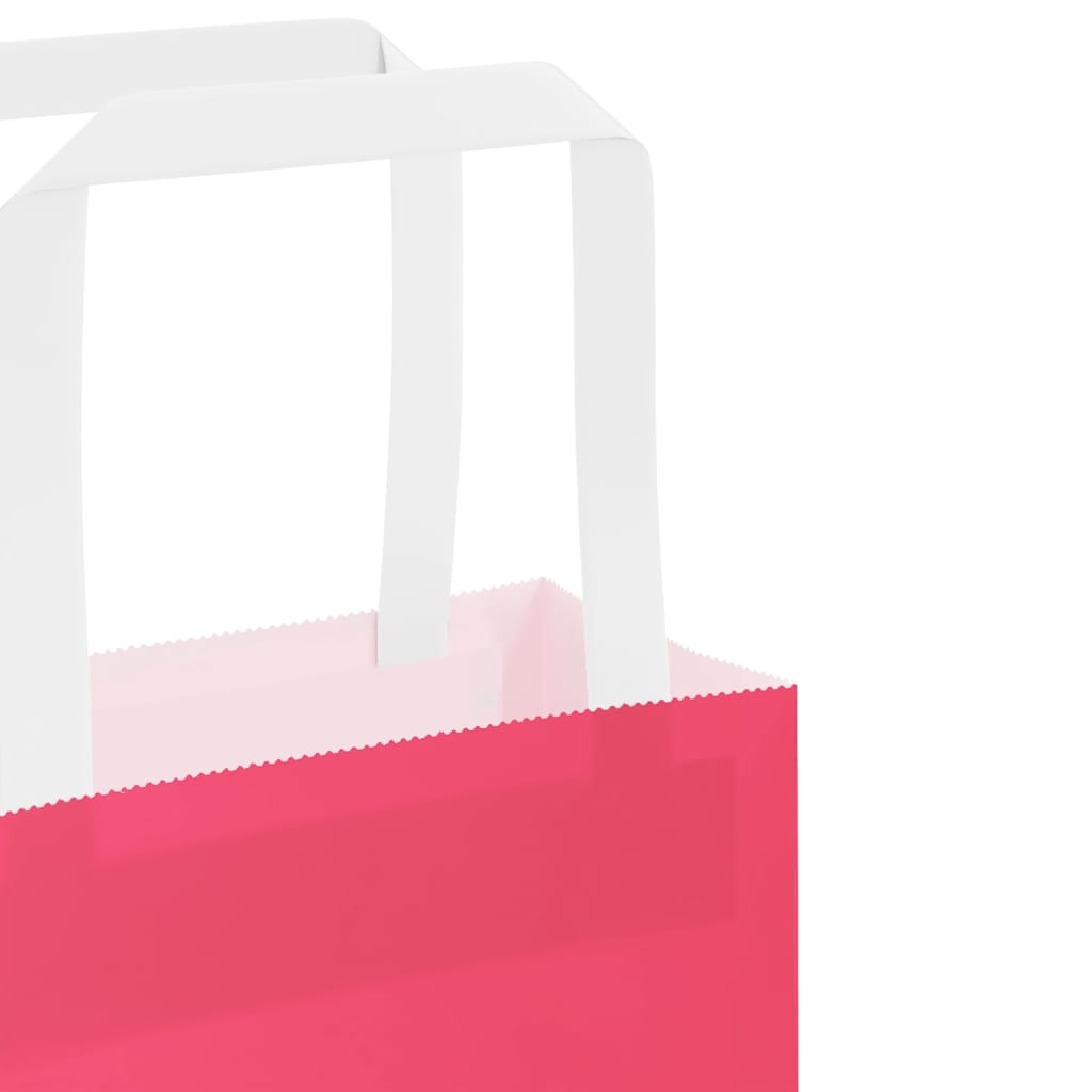 Paper Bags 250 pcs with Handles Pink 45x17x48 cm