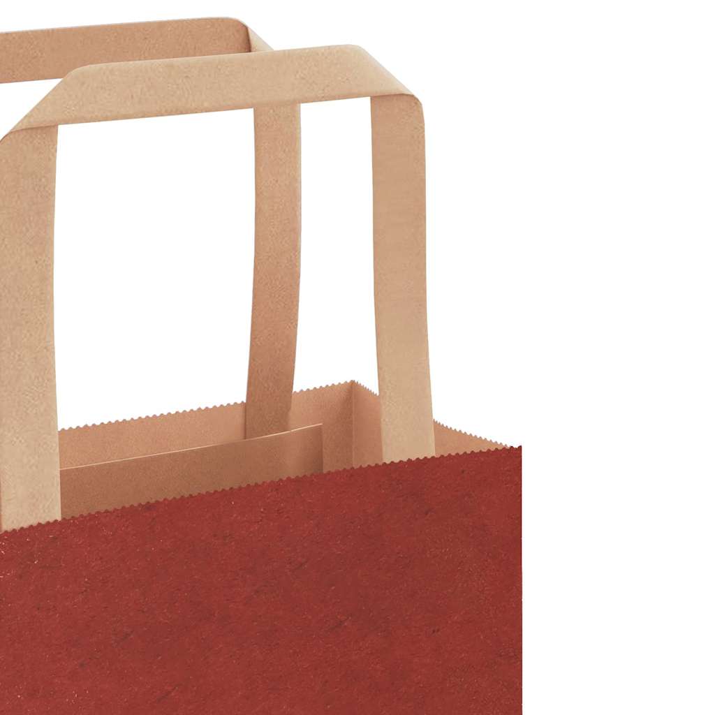 Paper Bags 250 pcs with Handles Red 32x12x42 cm