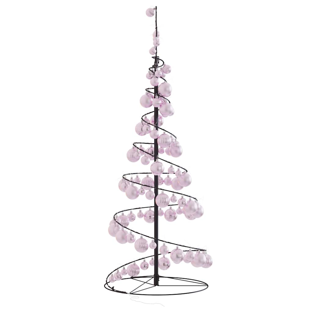 vidaXL LED Christmas Tree with Baubles 80 LEDs Warm White 120 cm