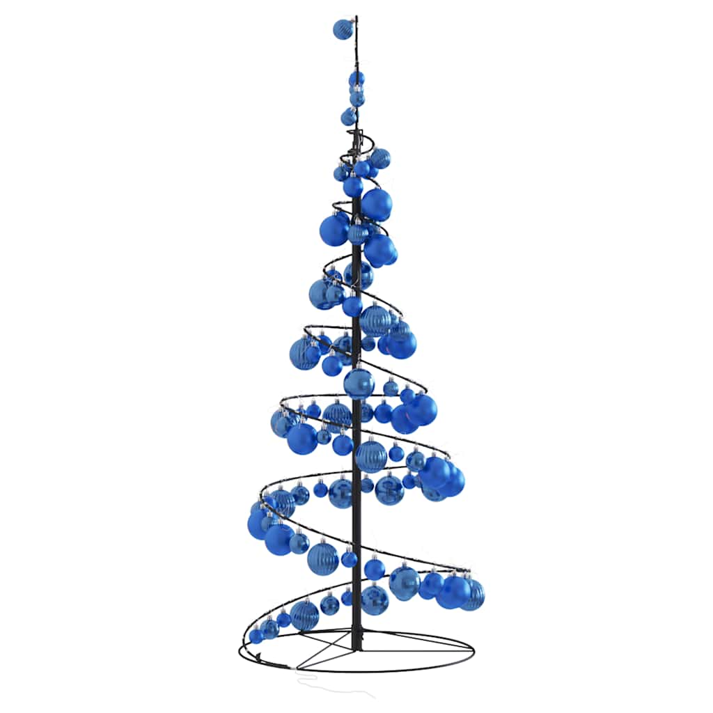 vidaXL LED Christmas Tree with Baubles 80 LEDs Warm White 120 cm