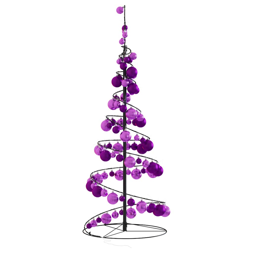 vidaXL LED Christmas Tree with Baubles 80 LEDs Warm White 120 cm