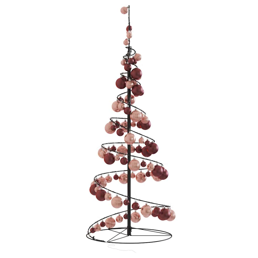 vidaXL LED Christmas Tree with Baubles 80 LEDs Warm White 120 cm