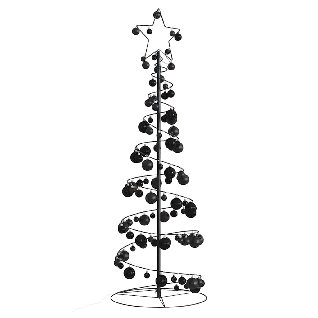 vidaXL LED Christmas Tree with Baubles 100 LEDs Warm White 150 cm