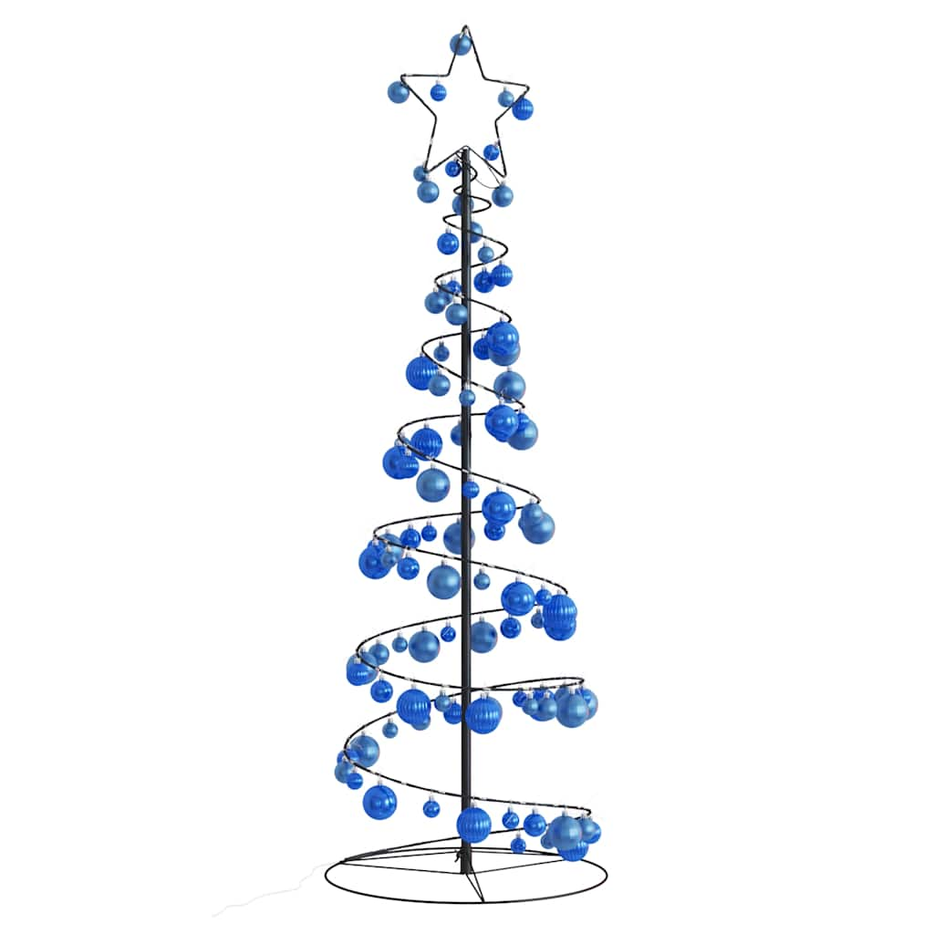 vidaXL LED Christmas Tree with Baubles 100 LEDs Warm White 150 cm