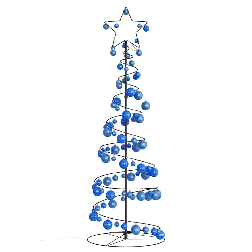 vidaXL LED Christmas Tree with Baubles 100 LEDs Warm White 150 cm