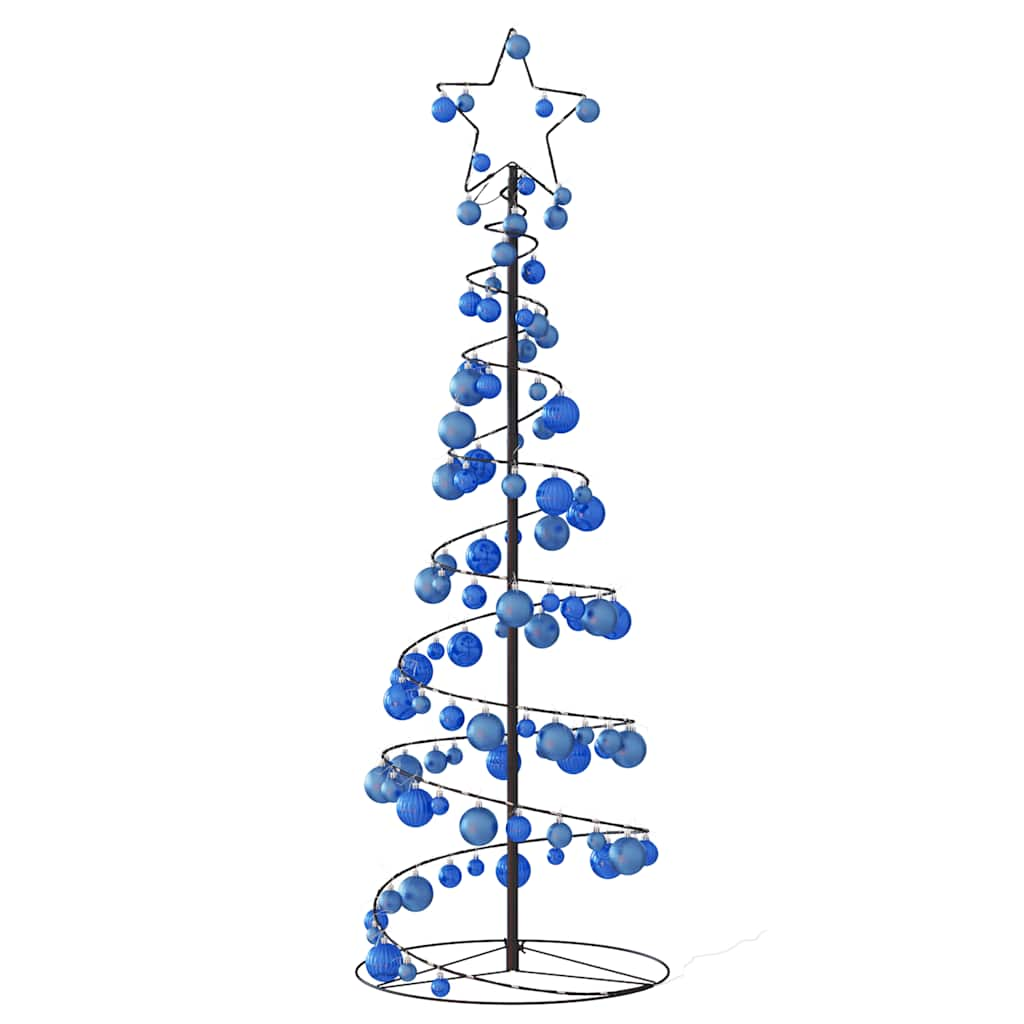 vidaXL LED Christmas Tree with Baubles 100 LEDs Warm White 150 cm