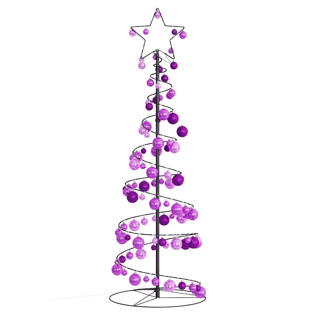 vidaXL LED Christmas Tree with Baubles 100 LEDs Warm White 150 cm