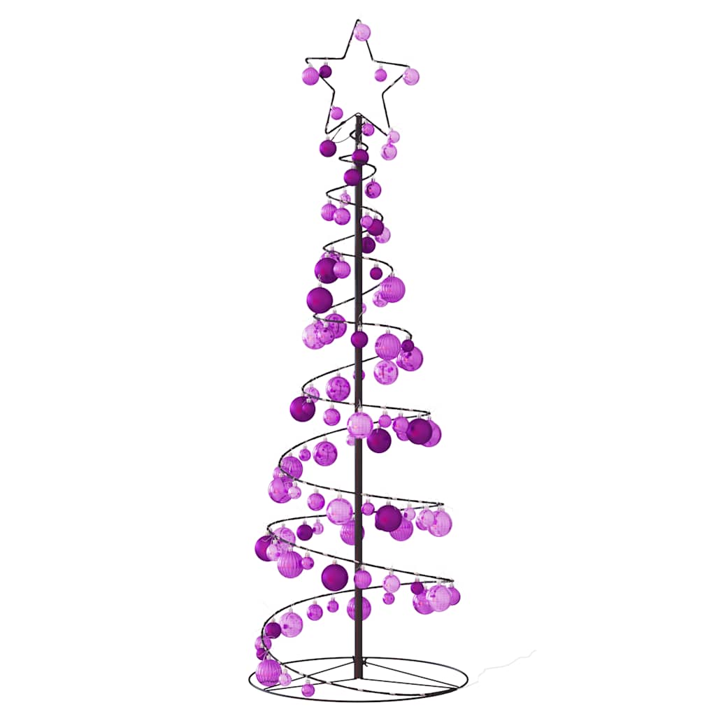 vidaXL LED Christmas Tree with Baubles 100 LEDs Warm White 150 cm