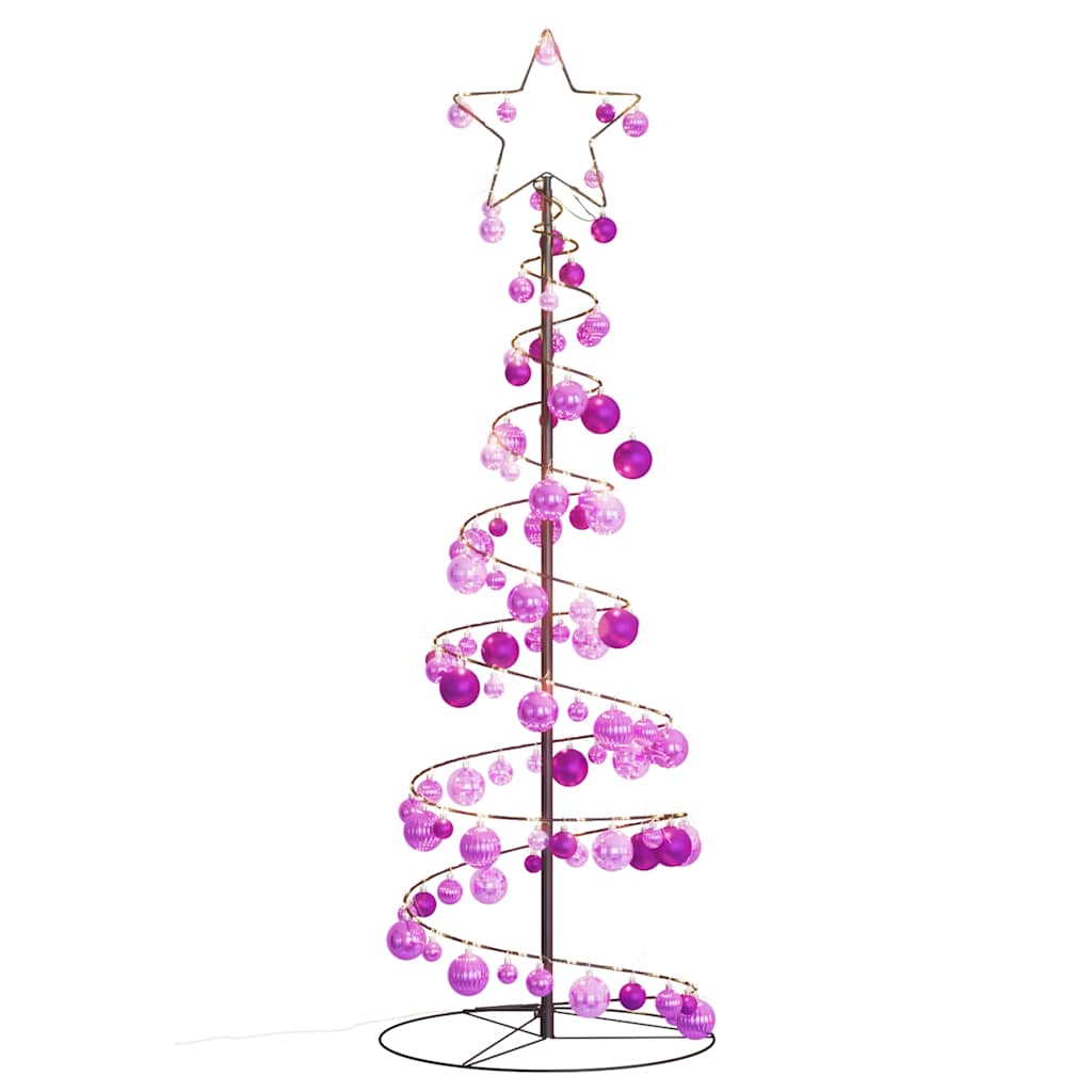 vidaXL LED Christmas Tree with Baubles 100 LEDs Warm White 150 cm