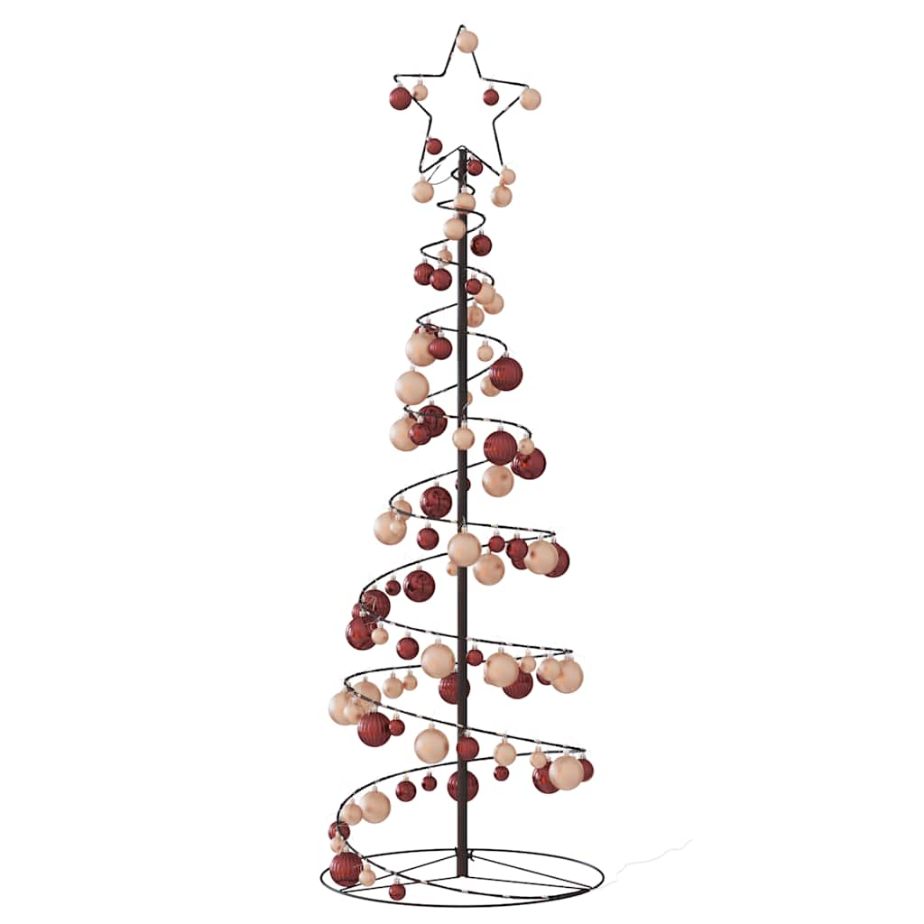 vidaXL LED Christmas Tree with Baubles 100 LEDs Warm White 150 cm