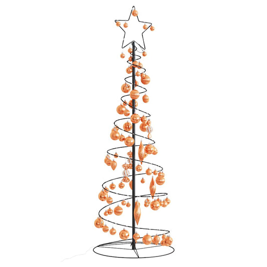 vidaXL LED Christmas Tree with Baubles 100 LEDs Warm White 150 cm