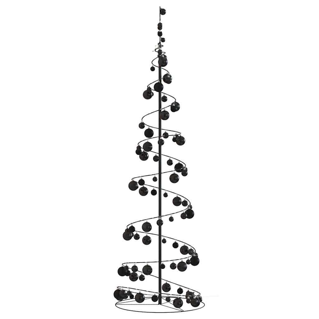 vidaXL LED Christmas Tree with Baubles 120 LEDs Warm White 180 cm