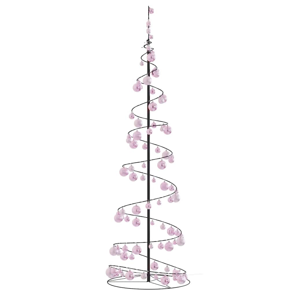 vidaXL LED Christmas Tree with Baubles 120 LEDs Warm White 180 cm