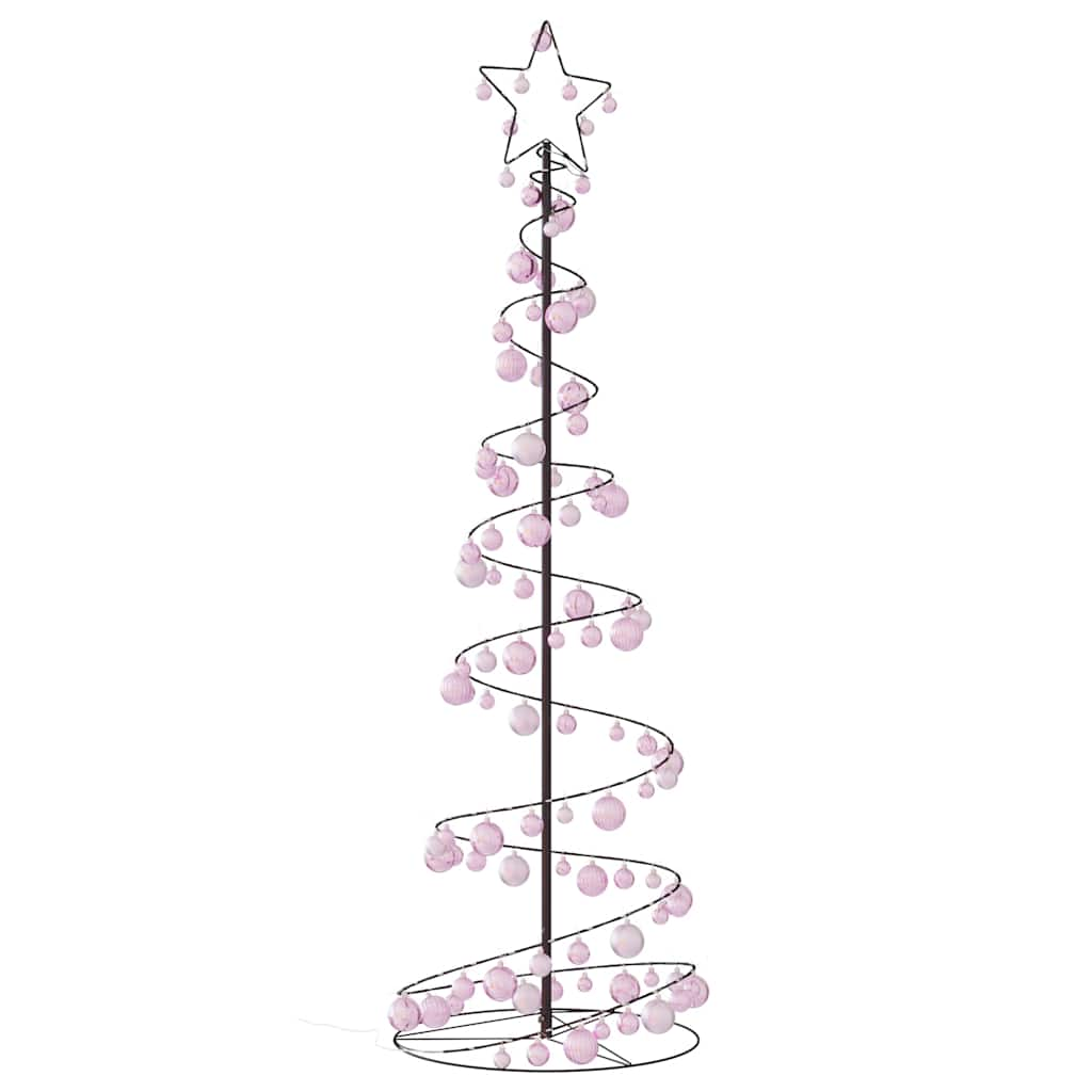 vidaXL LED Christmas Tree with Baubles 120 LEDs Warm White 180 cm