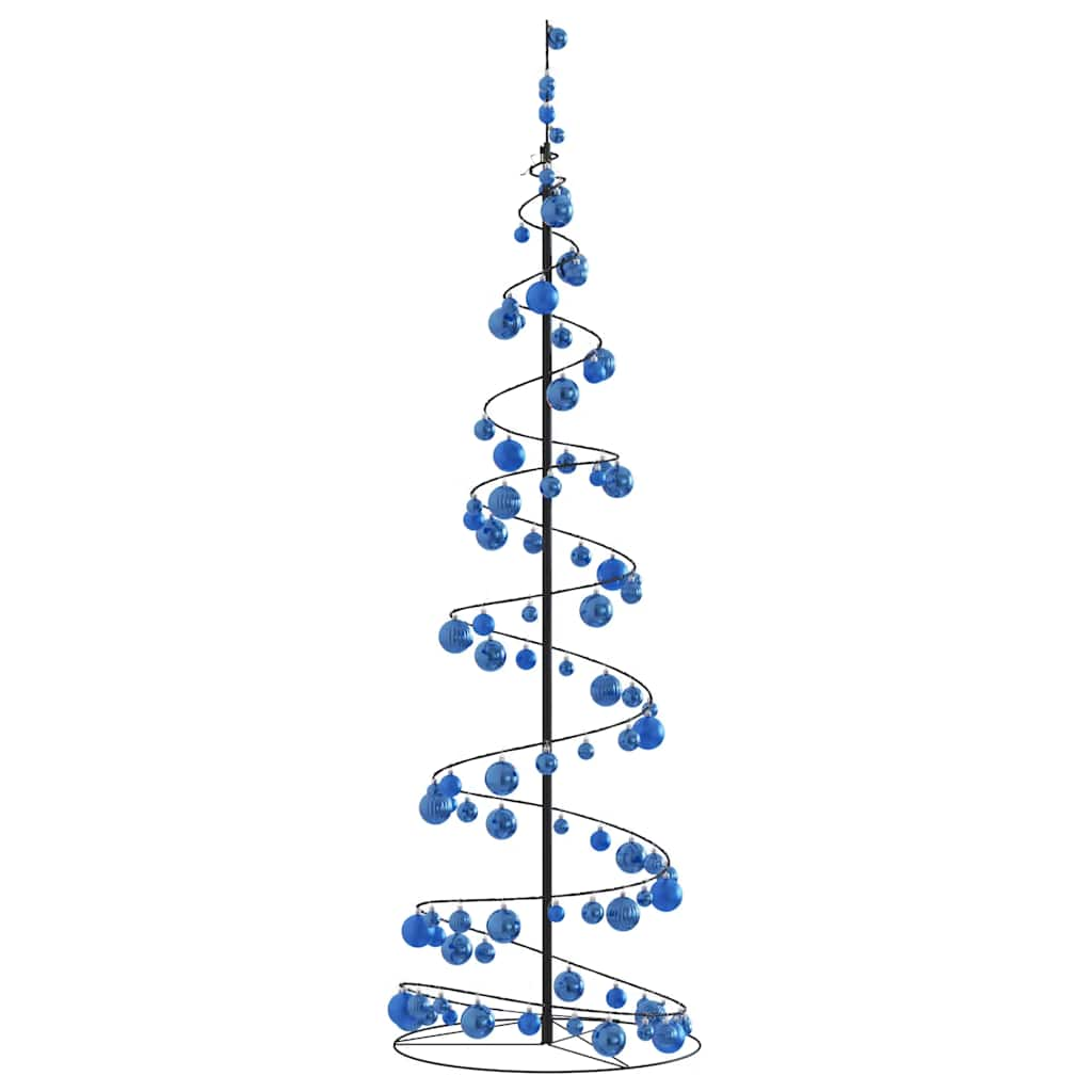 vidaXL LED Christmas Tree with Baubles 120 LEDs Warm White 180 cm