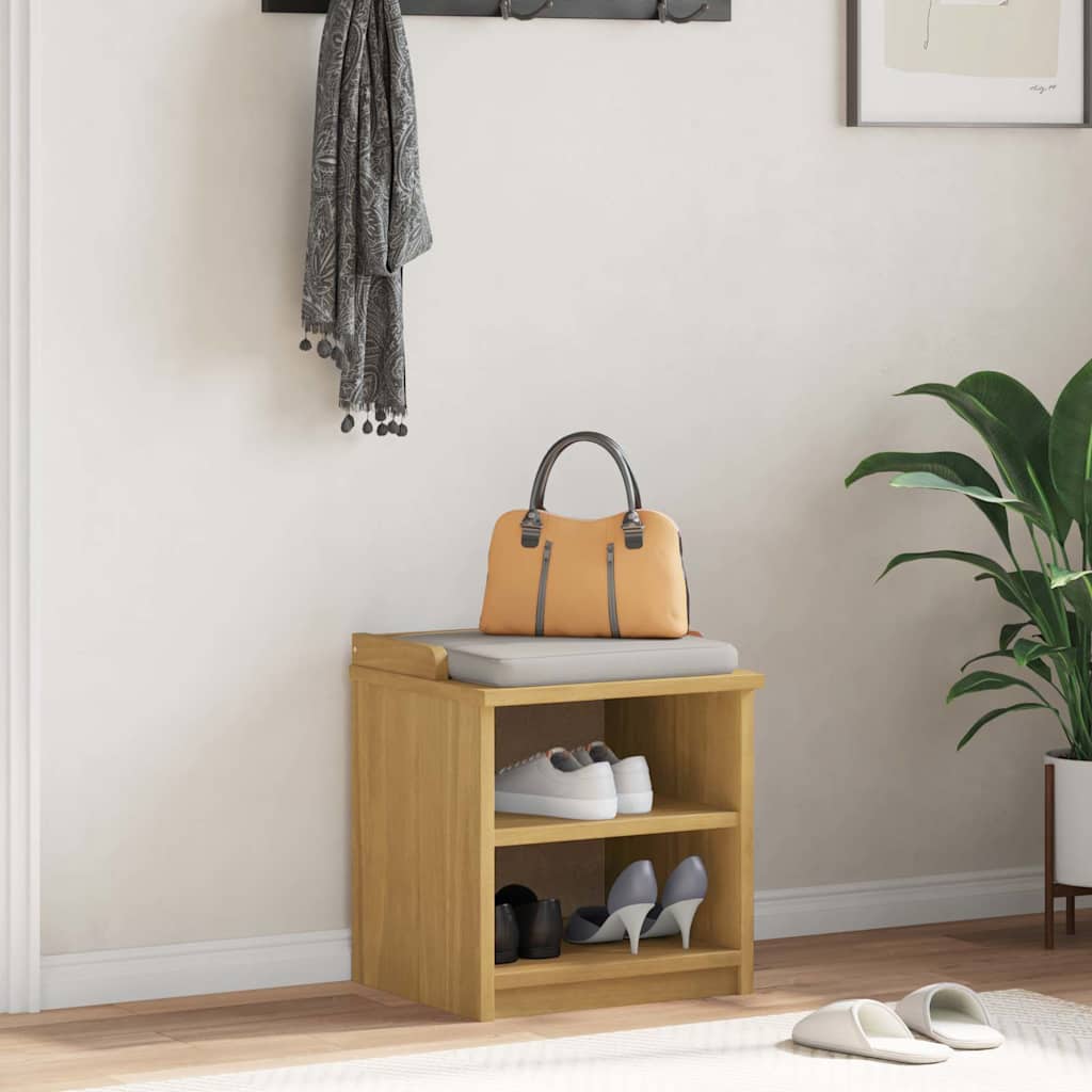 Hallway Bench "SANDNES" 45x40x50 cm Solid Wood Pine