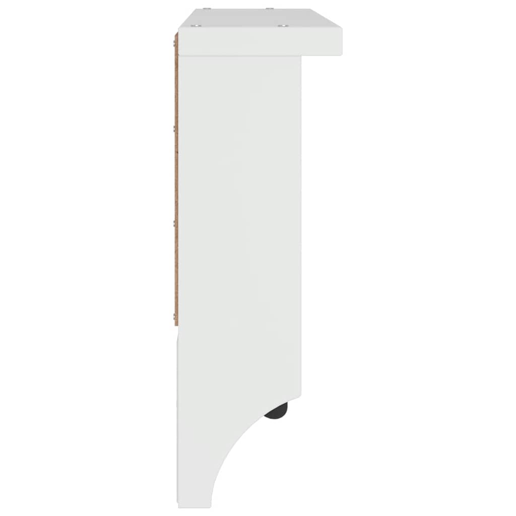 Wall-mounted Coat Rack "SANDNES" White 45x12x35 cm Solid Wood Pine
