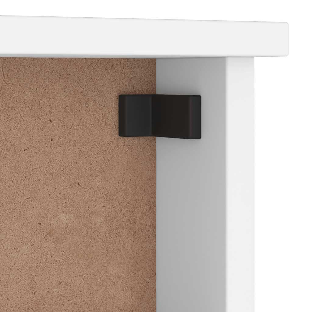 Wall-mounted Coat Rack "SANDNES" White 45x12x35 cm Solid Wood Pine