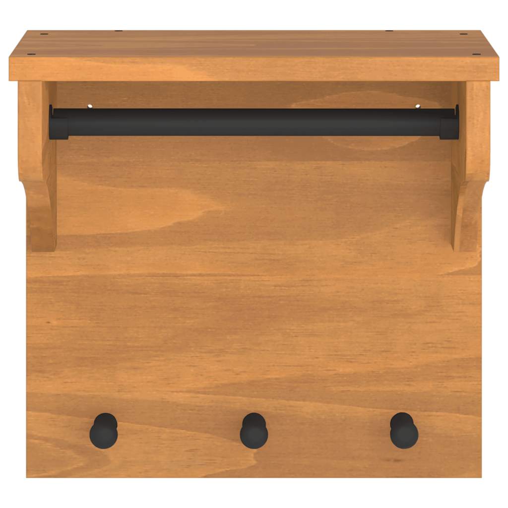 Wall-mounted Coat Rack "SANDNES" 43x30x42 cm Solid Wood Pine
