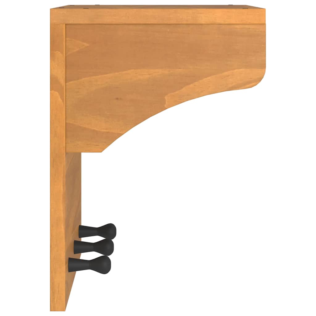 Wall-mounted Coat Rack "SANDNES" 43x30x42 cm Solid Wood Pine