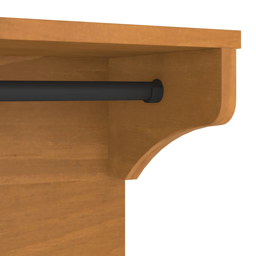 Wall-mounted Coat Rack "SANDNES" 43x30x42 cm Solid Wood Pine