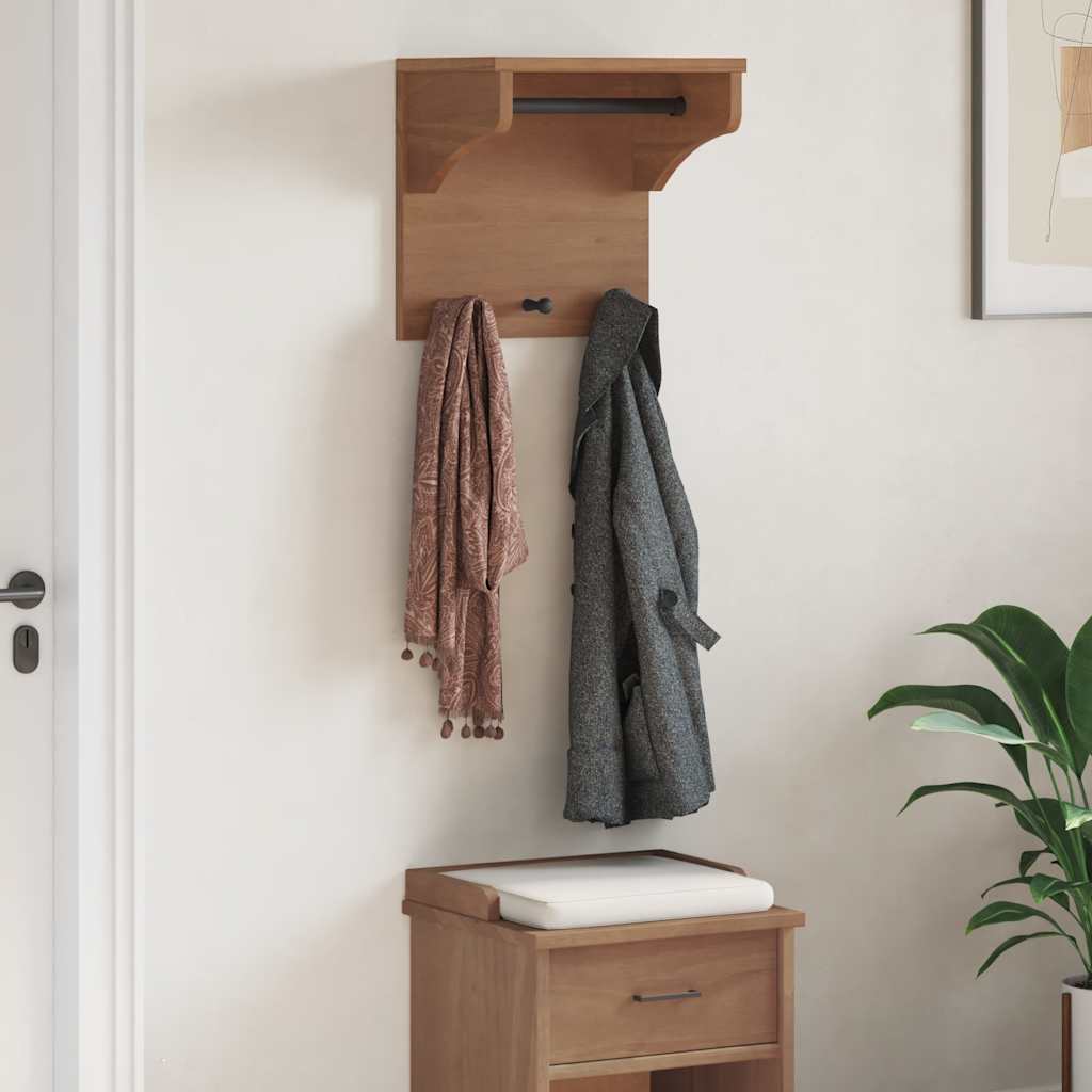 vidaXL Wall-mounted Coat Rack SANDNES 43x30x42 cm Solid Wood Pine