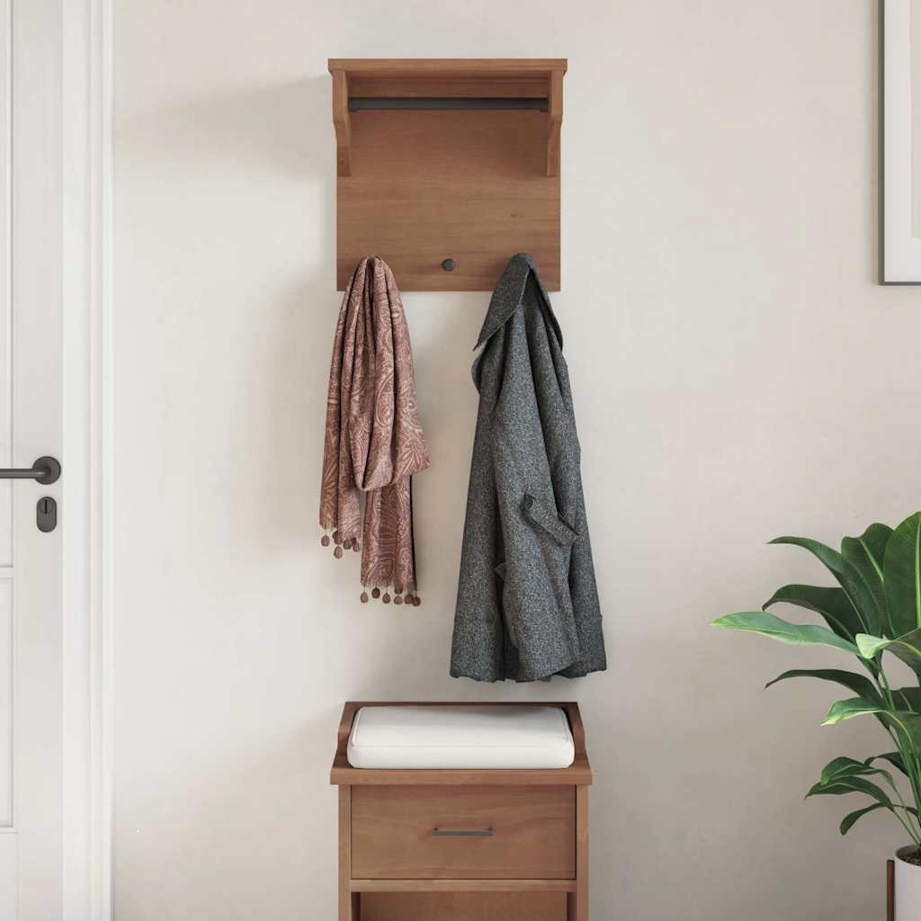 vidaXL Wall-mounted Coat Rack SANDNES 43x30x42 cm Solid Wood Pine