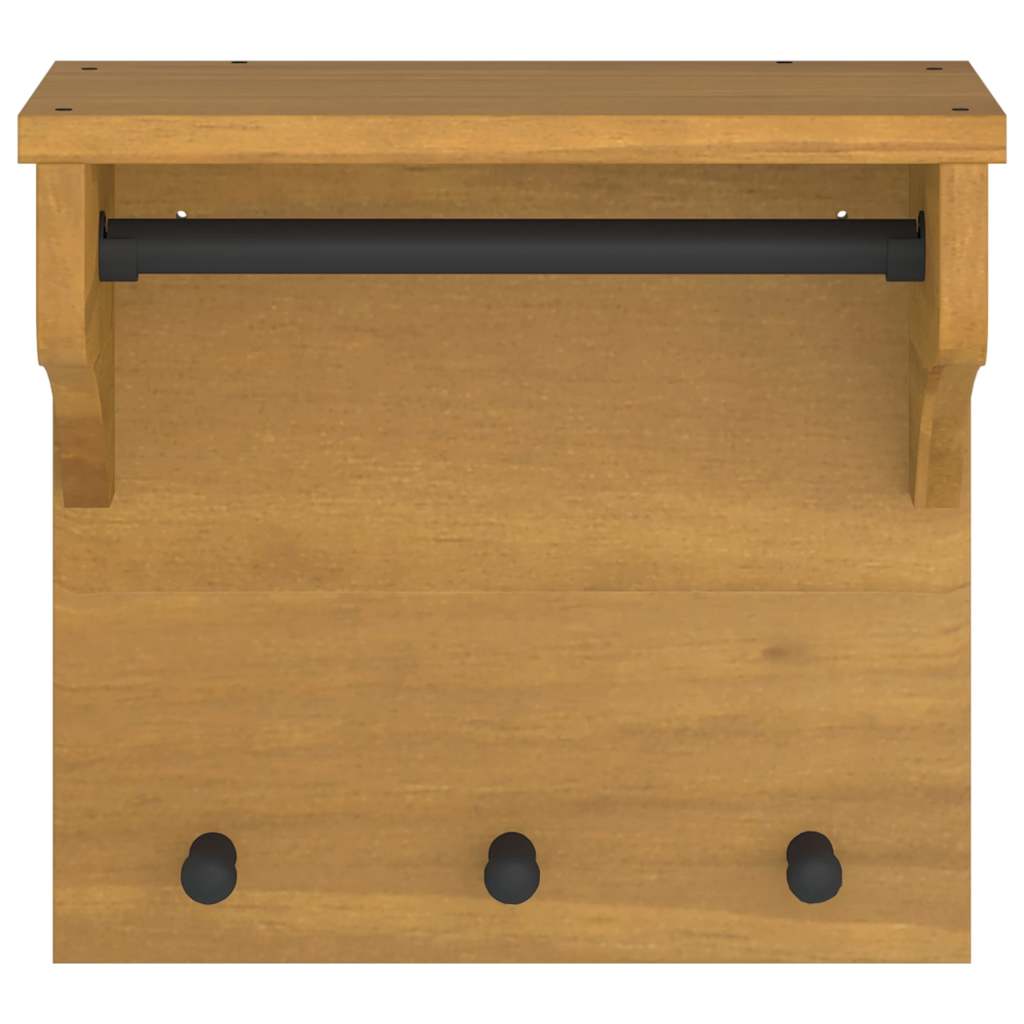 Wall-mounted Coat Rack "SANDNES" 43x30x42 cm Solid Wood Pine
