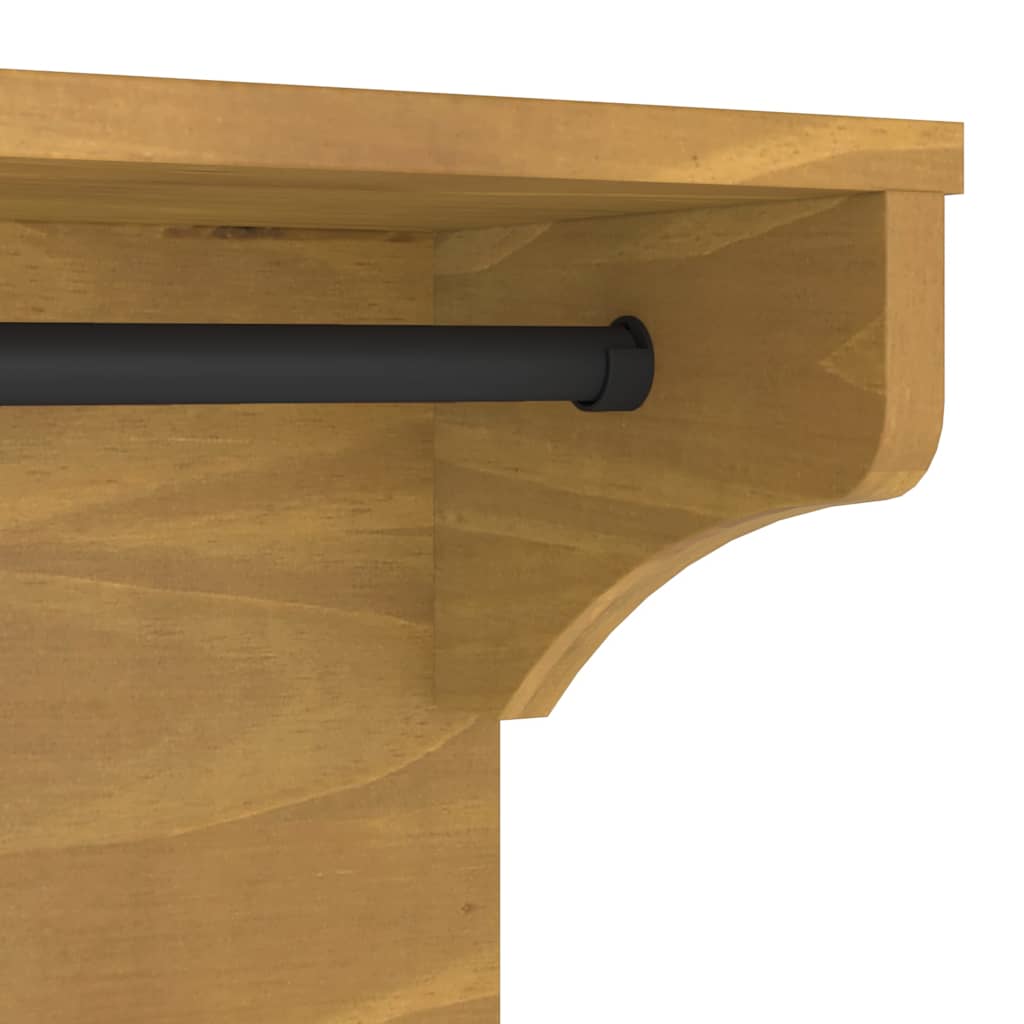 Wall-mounted Coat Rack "SANDNES" 43x30x42 cm Solid Wood Pine