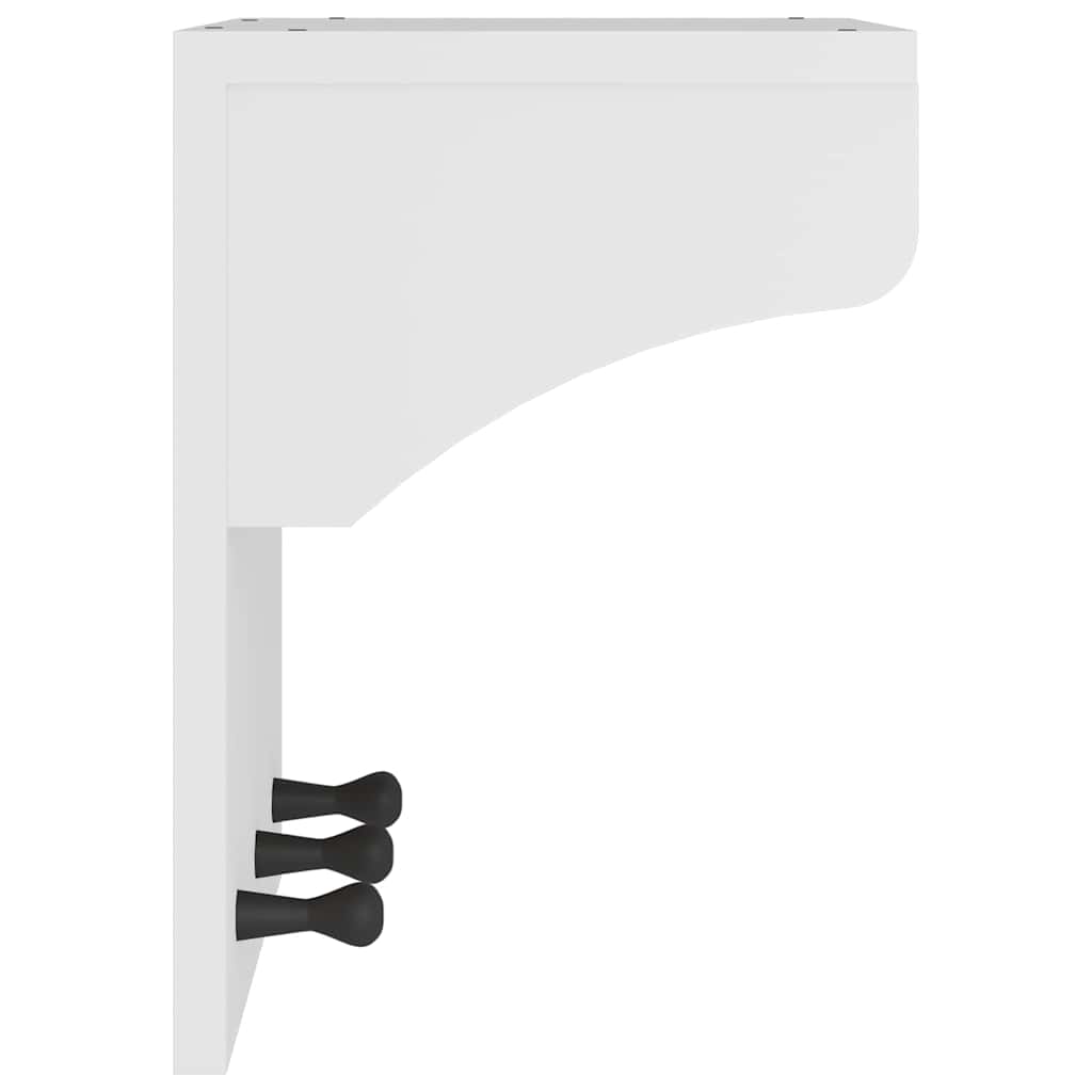Wall-mounted Coat Rack "SANDNES" White 43x30x42 cm Solid Wood Pine