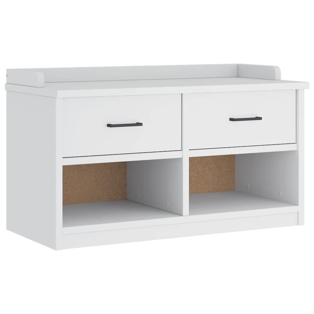 vidaXL Hallway Bench SANDNES White 87x40x50 cm Solid Wood Pine