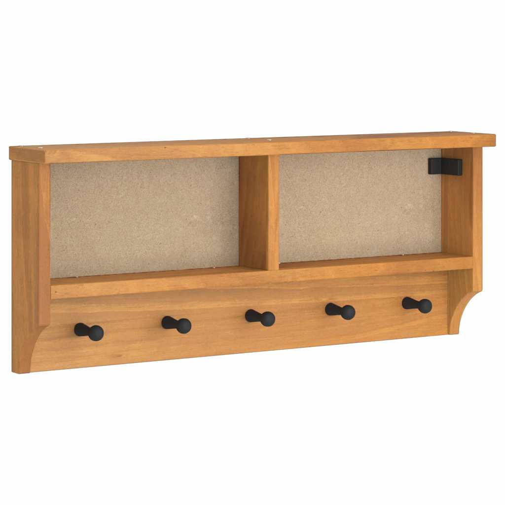 Wall-mounted Coat Rack "SANDNES" 87x12x35 cm Solid Wood Pine