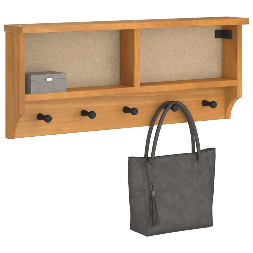 Wall-mounted Coat Rack "SANDNES" 87x12x35 cm Solid Wood Pine