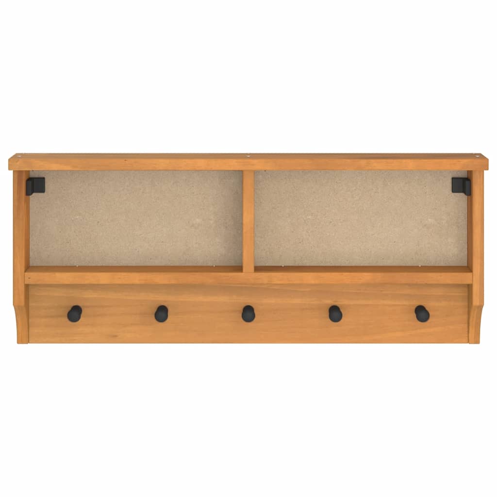Wall-mounted Coat Rack "SANDNES" 87x12x35 cm Solid Wood Pine