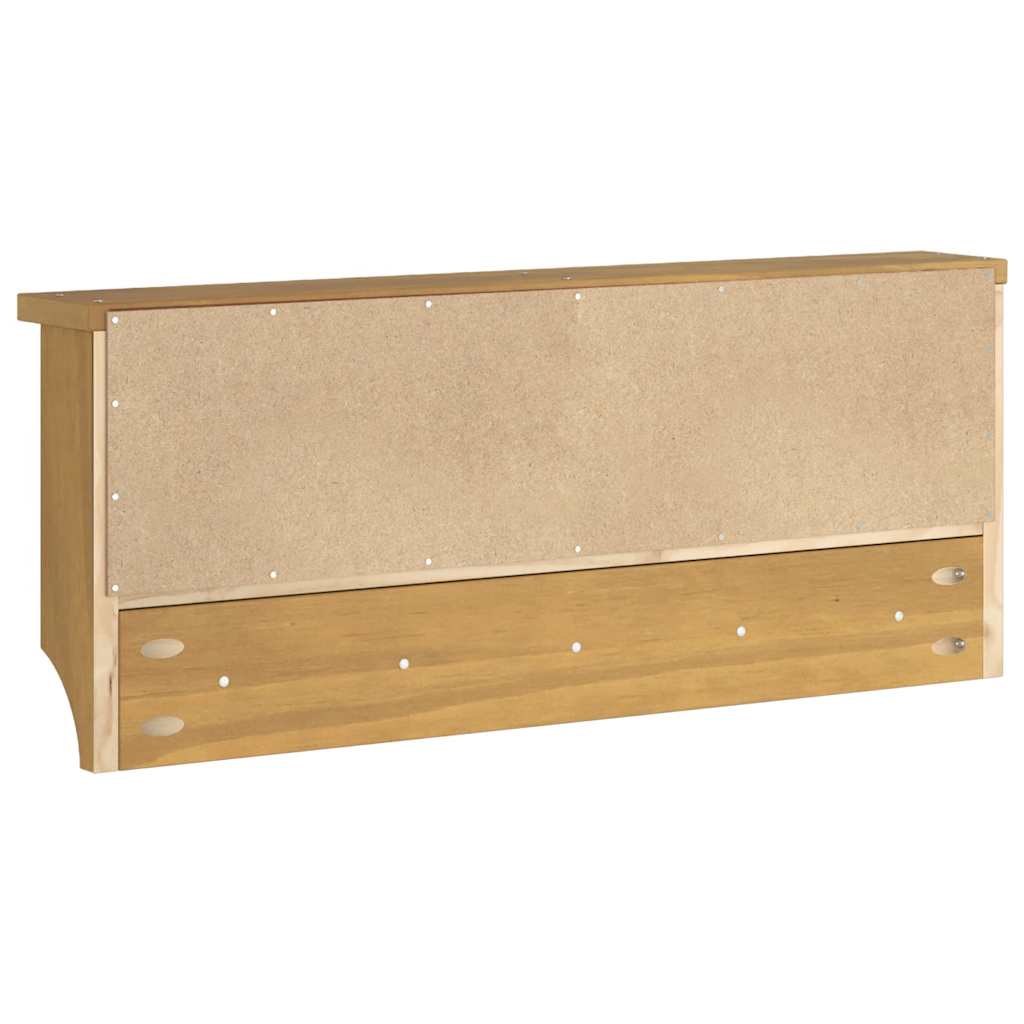 Wall-mounted Coat Rack SANDNES 87x12x35 cm Solid Wood Pine