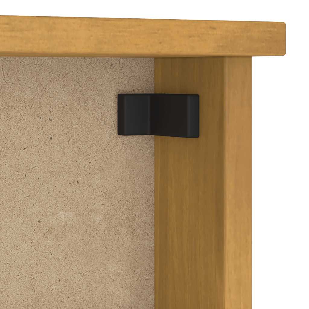 Wall-mounted Coat Rack SANDNES 87x12x35 cm Solid Wood Pine