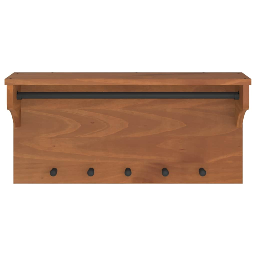 vidaXL Wall-mounted Coat Rack SANDNES 87x30x42 cm Solid Wood Pine