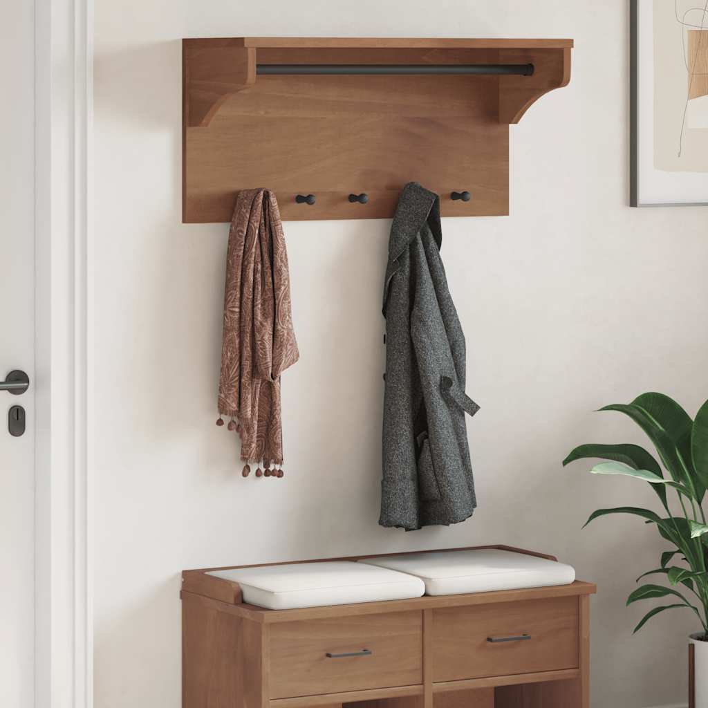 vidaXL Wall-mounted Coat Rack SANDNES 87x30x42 cm Solid Wood Pine