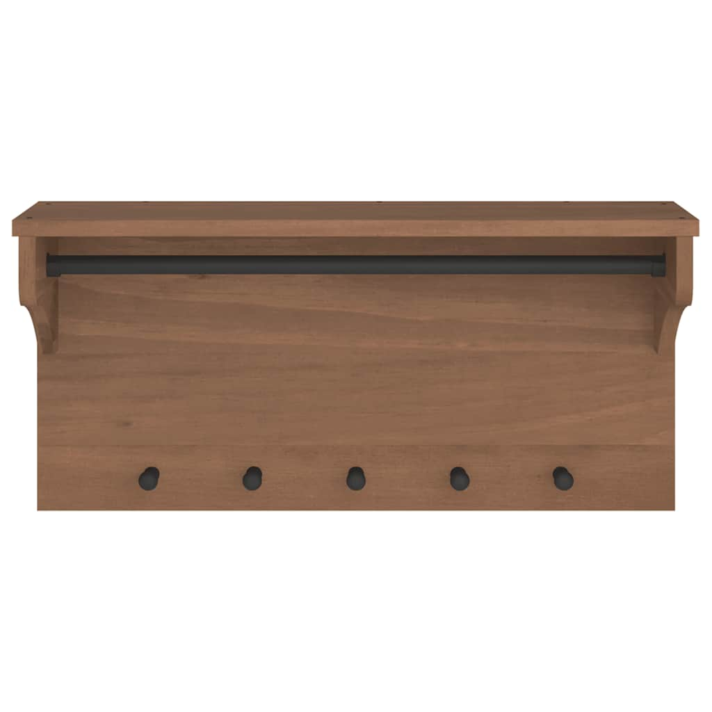 vidaXL Wall-mounted Coat Rack SANDNES 87x30x42 cm Solid Wood Pine