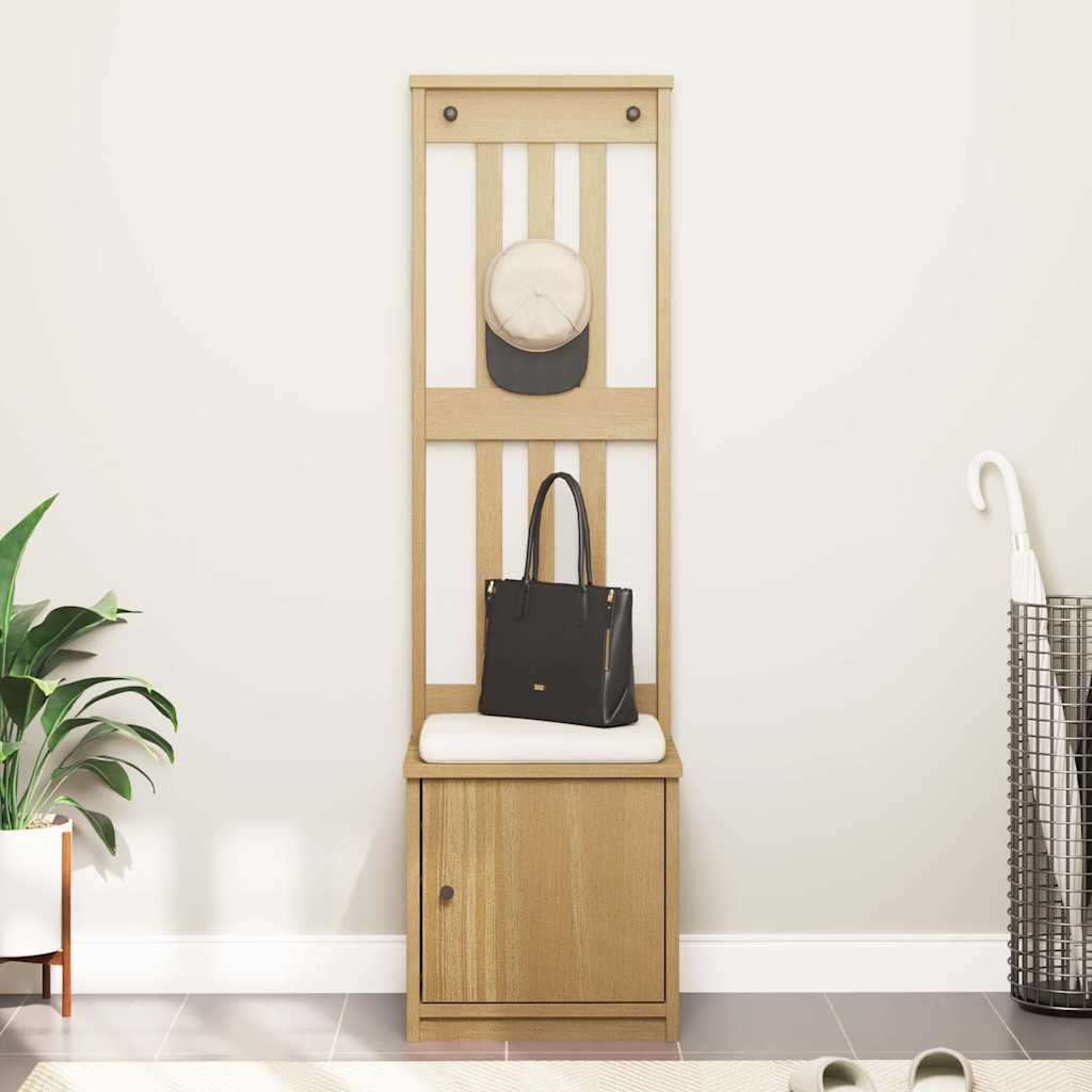 Hall Tree "SANDNES" 45x40x159,5 cm Solid Wood Pine