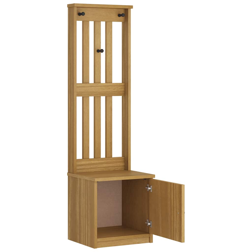 Hall Tree "SANDNES" 45x40x159,5 cm Solid Wood Pine