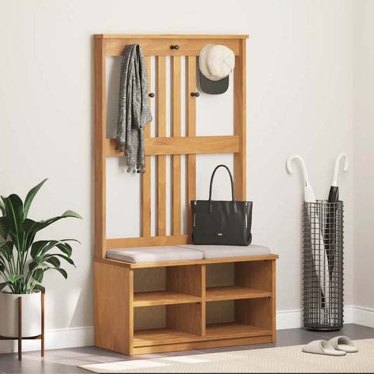 Hall Tree SANDNES 87x40x159.5 cm Solid Wood Pine