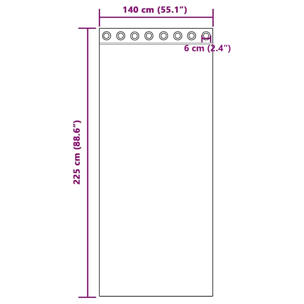Voile Curtains with Grommets 2 pcs Cream 140x225 cm