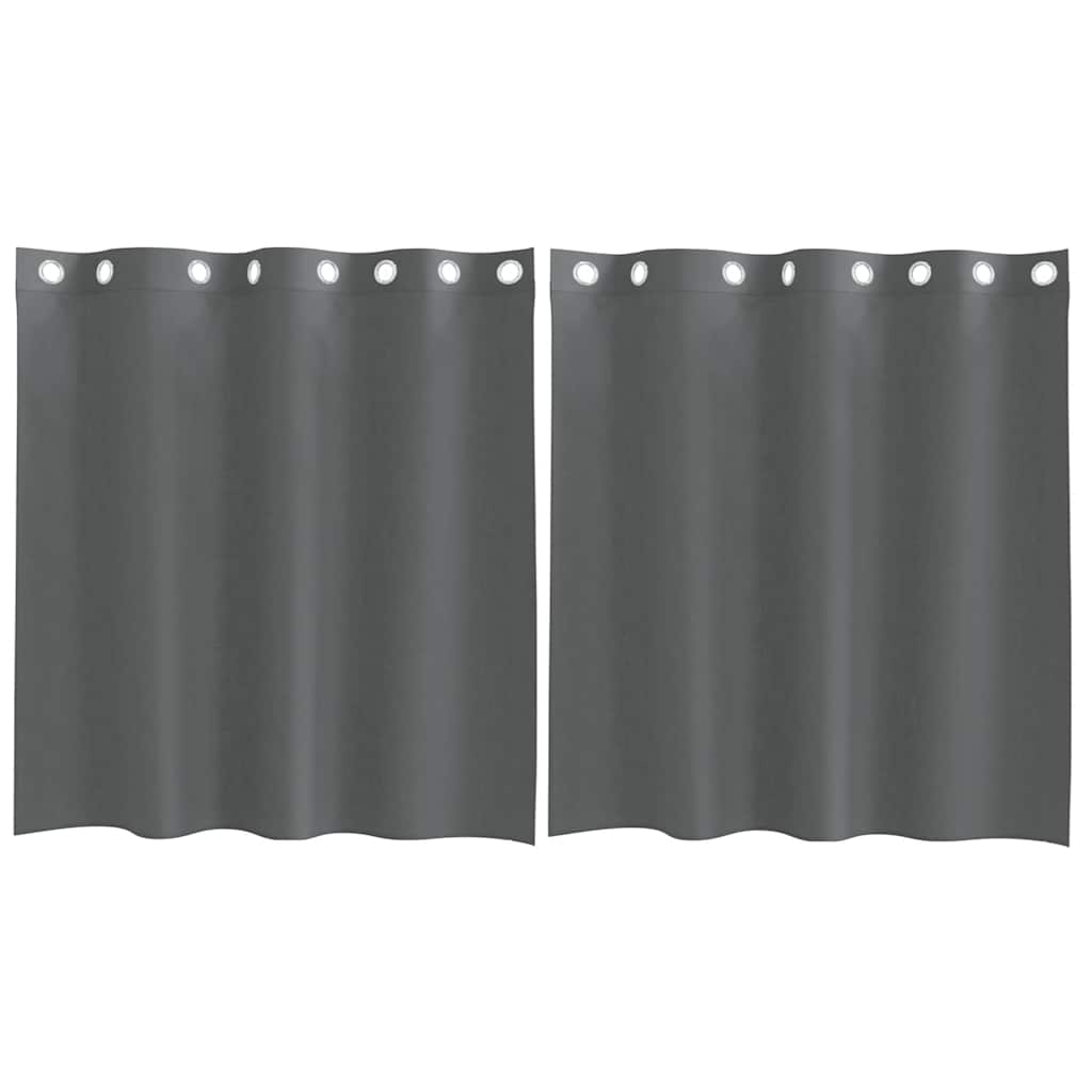 Voile Curtains with Grommets 2 pcs Dark Grey 140x140 cm