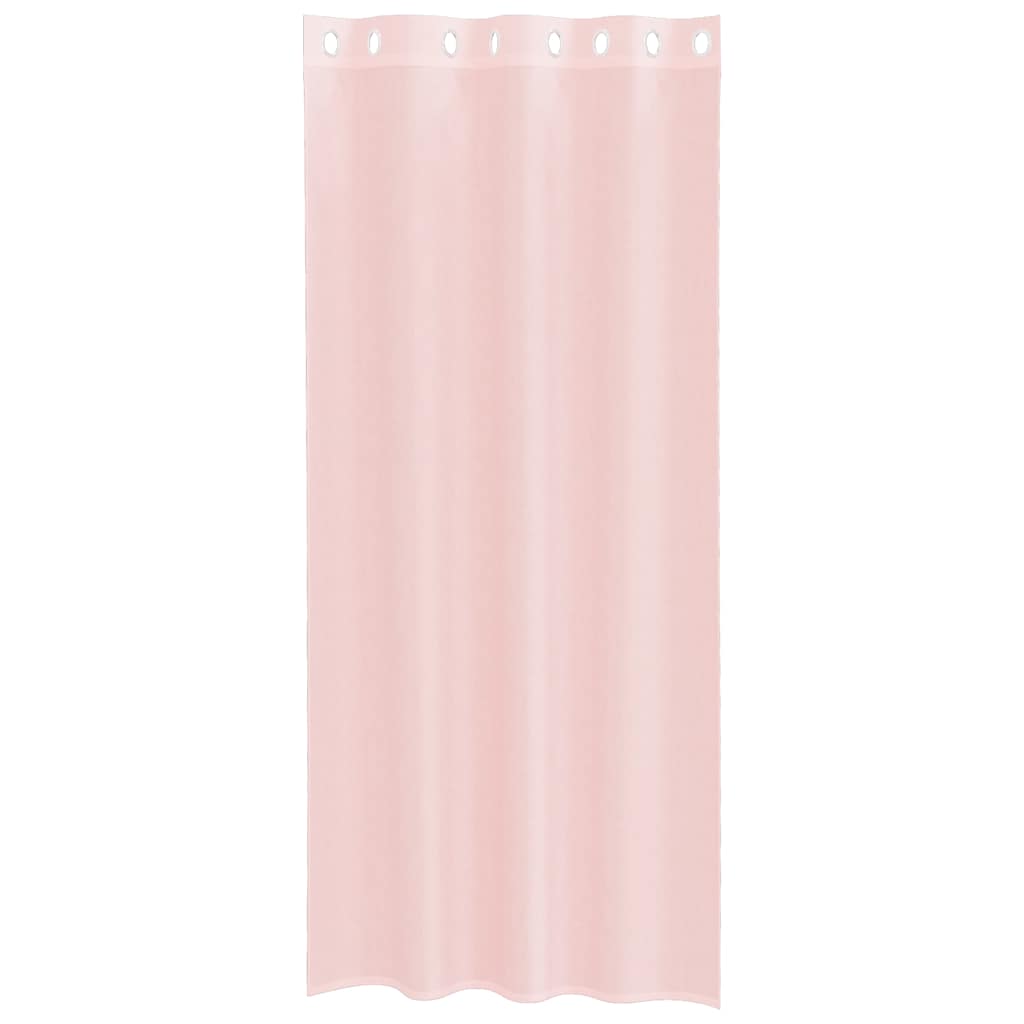 Voile Curtains with Grommets 2 pcs Light Pink 140x225 cm