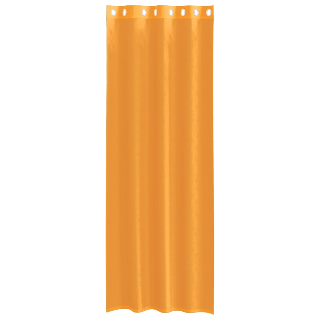 Voile Curtains with Grommets 2 pcs Orange 140x300 cm
